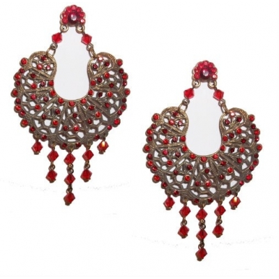 Pendientes realizados con cristal Swarovski 1402729