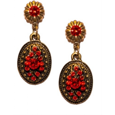 Pendientes realizados con cristal Swarovski 1402707