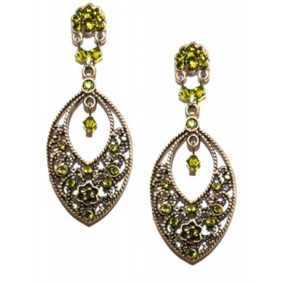 Pendientes realizados con cristal Swarovski 1401713