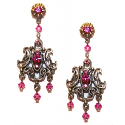 Pendientes realizados con cristal Swarovski 1401718