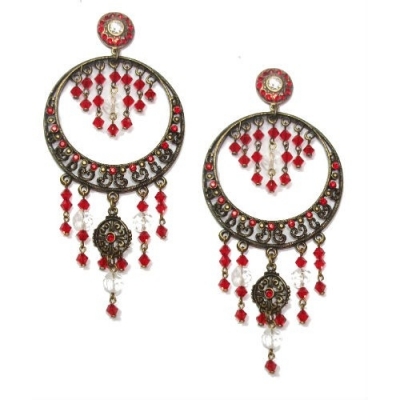 Pendientes realizados con cristal Swarovski 1402730