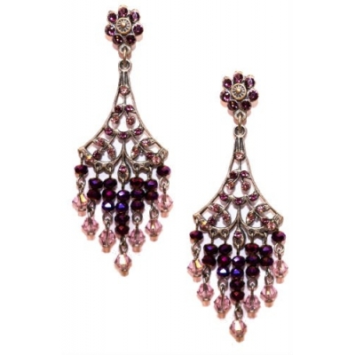 Pendientes realizados con cristal Swarovski 1402736