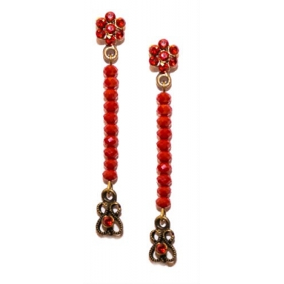 Pendientes realizados con cristal Swarovski 1402721